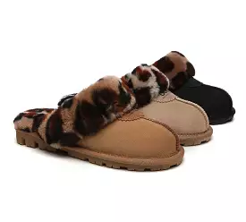 UGG Australian Shepherd Ugg Slippers Double Face Sheepskin Women Leopard Print Slipper