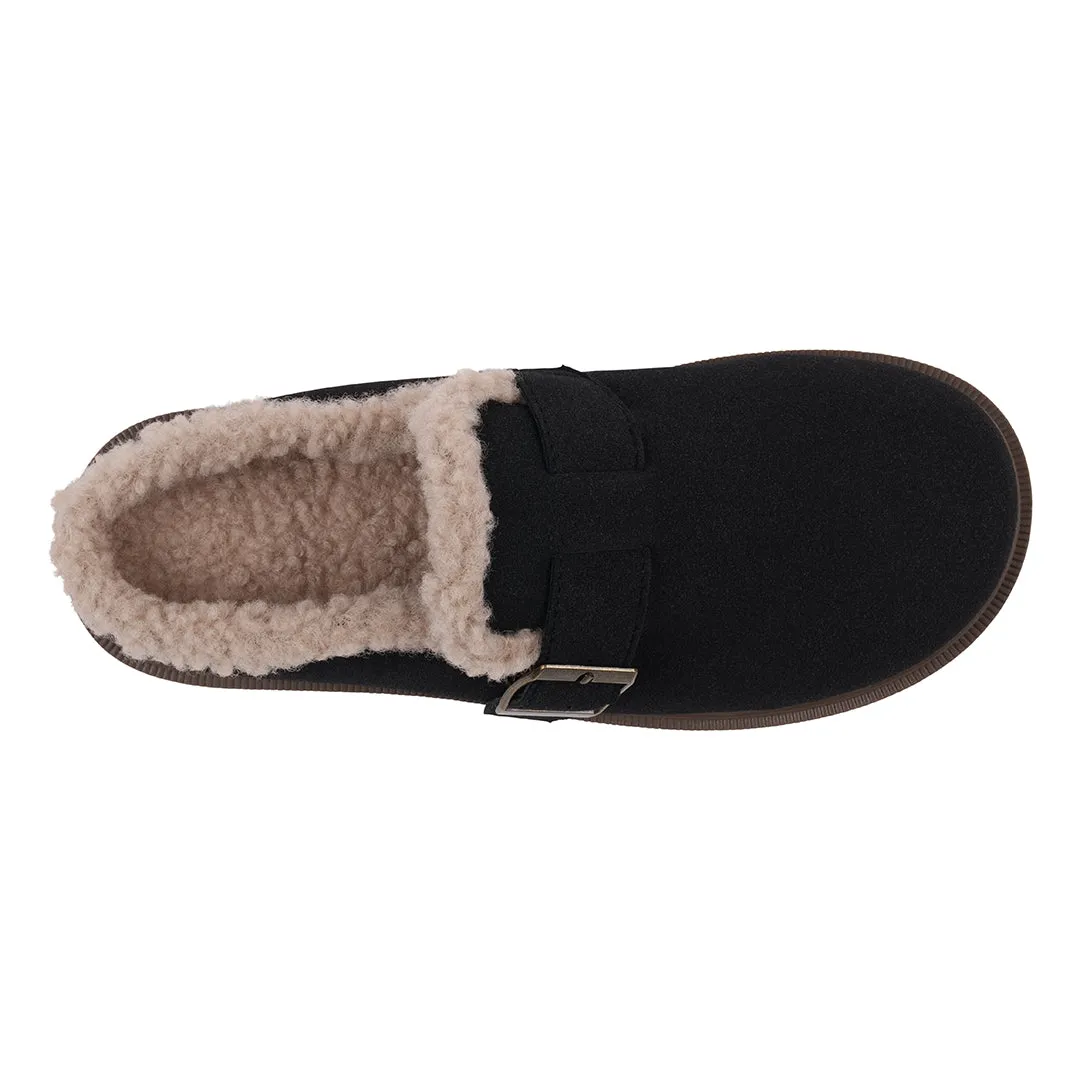 Vallery Black Mule Slippers: Cozy & Stylish Fall Footwear