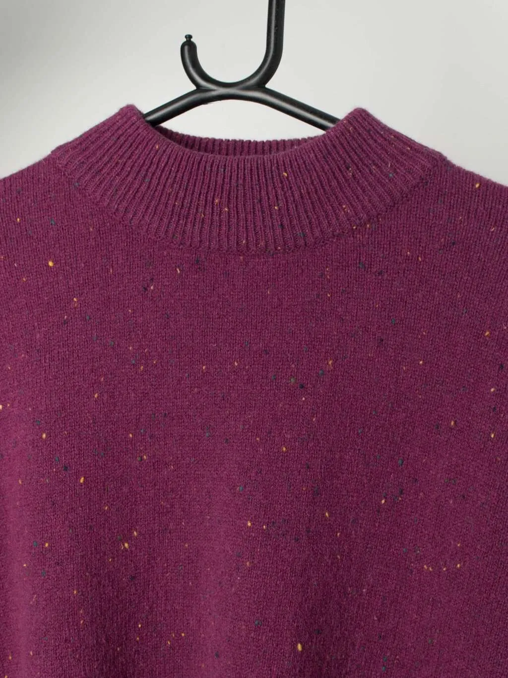 Vintage mottled purple knitted wool jumper – Medium