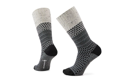 Women's Everyday Popcorn Cable Full Cushion Crew Socks - Natural Donegal