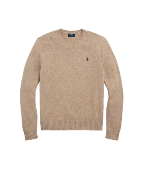 Wool-Cashmere Crewneck Jumper - Brown