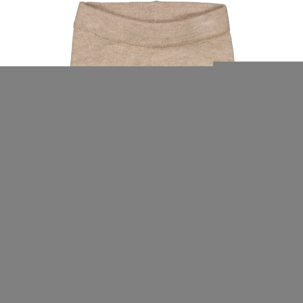 Wool Knit Trousers Neel - khaki melange