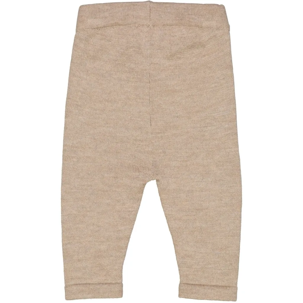 Wool Knit Trousers Neel - khaki melange