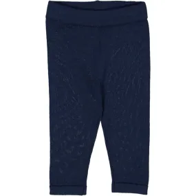 Wool Knit Trousers Neel - navy