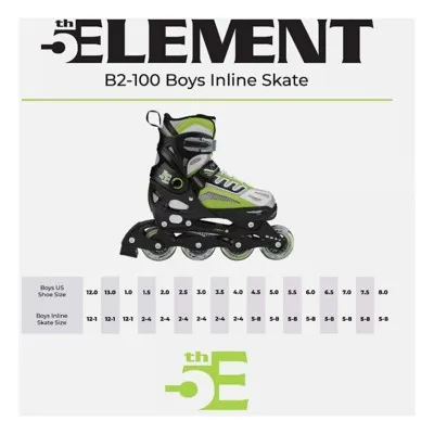 Youth 5TH ELEMENT GEAR Kids' B2-100 Adjustable Inline Skates