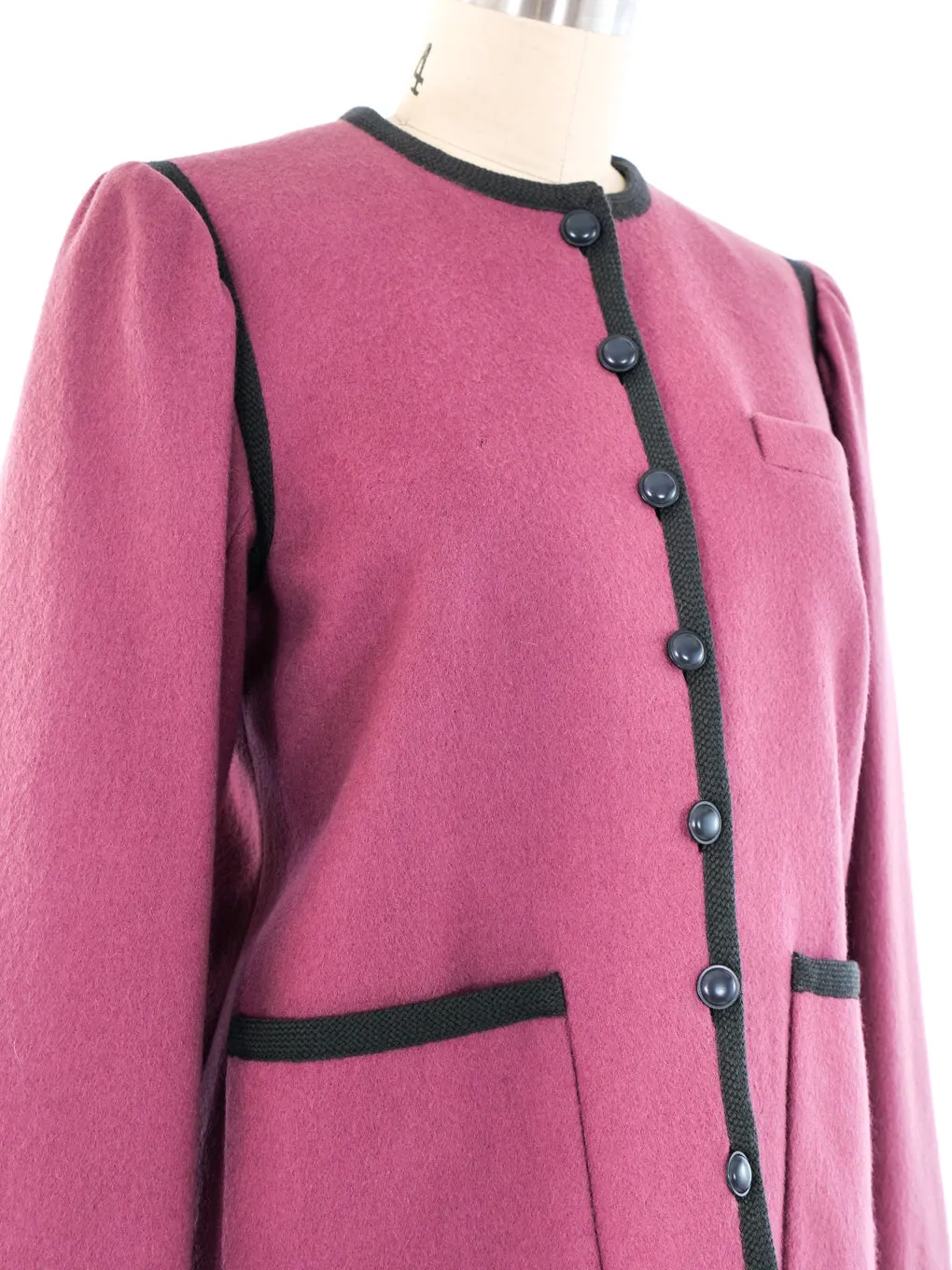 Yves Saint Laurent Mauve Wool Jacket