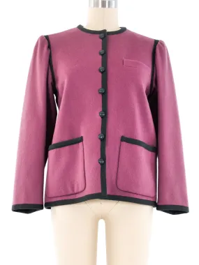 Yves Saint Laurent Mauve Wool Jacket