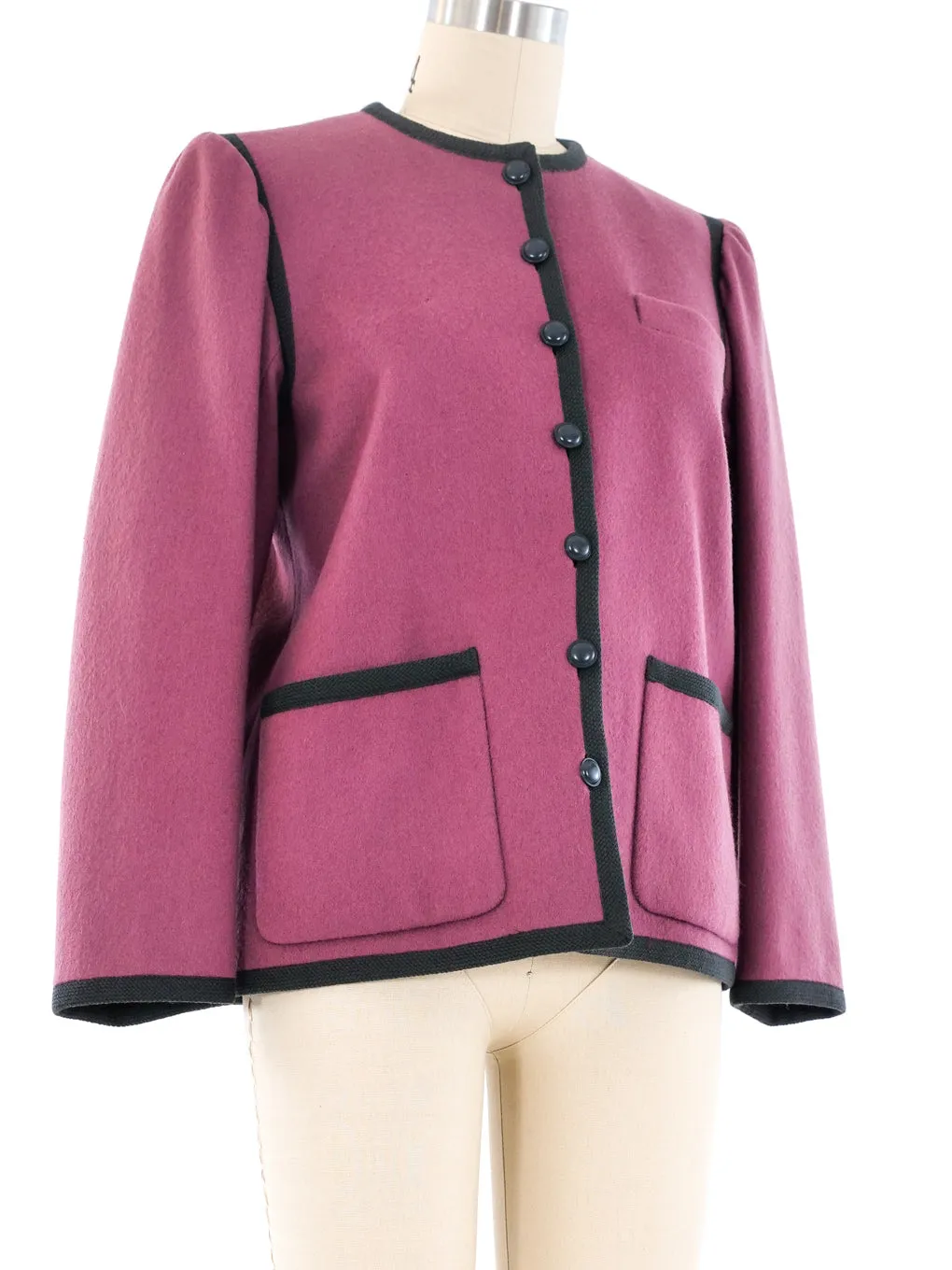 Yves Saint Laurent Mauve Wool Jacket