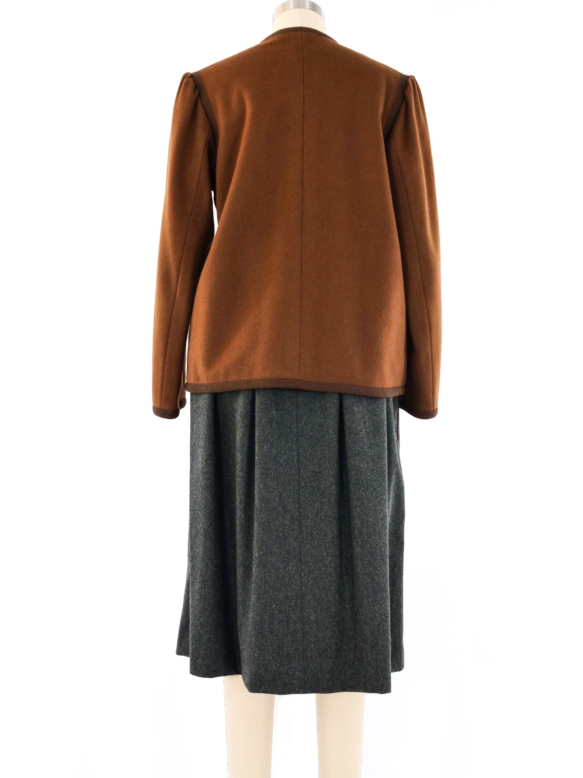 Yves Saint Laurent Russian Collection Wool Skirt Ensemble