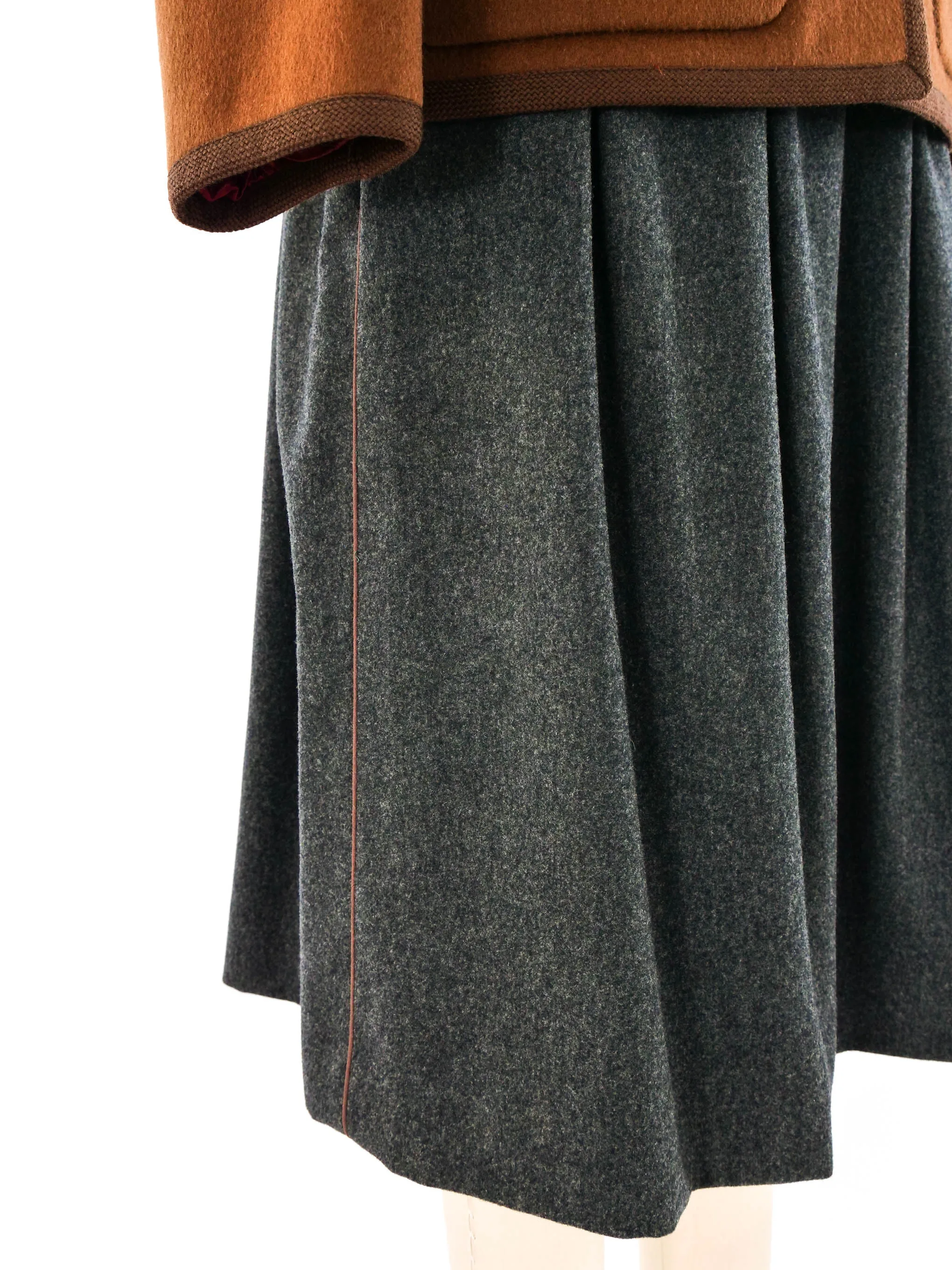 Yves Saint Laurent Russian Collection Wool Skirt Ensemble