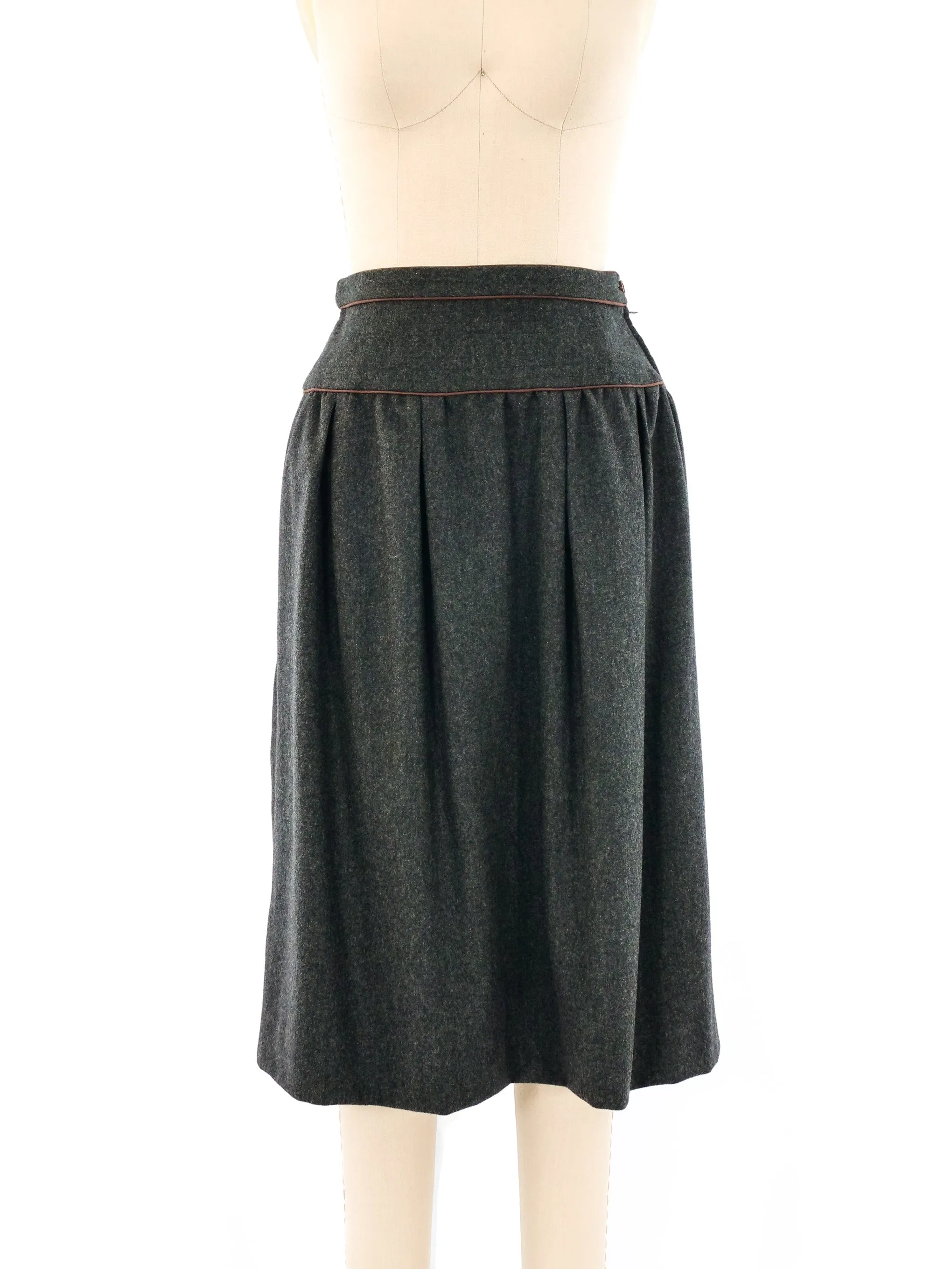 Yves Saint Laurent Russian Collection Wool Skirt Ensemble